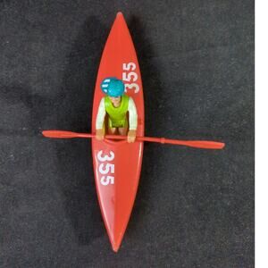 Vintage 1977 Fisher Price Adventure People 355 Whitewater Rafting Kayak & Figure